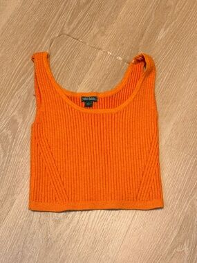 Wild Fable Orange Ribbed Crop Tank